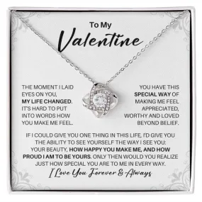 To My Valentine Necklace - My Missing Piece - Valentine's Day Anniversary Gift - Girlfriend Wife Soulmate Birthday Christmas Gift