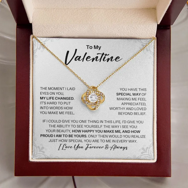 To My Valentine Necklace - My Missing Piece - Valentine's Day Anniversary Gift - Girlfriend Wife Soulmate Birthday Christmas Gift