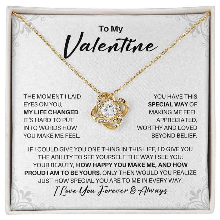 To My Valentine Necklace - My Missing Piece - Valentine's Day Anniversary Gift - Girlfriend Wife Soulmate Birthday Christmas Gift