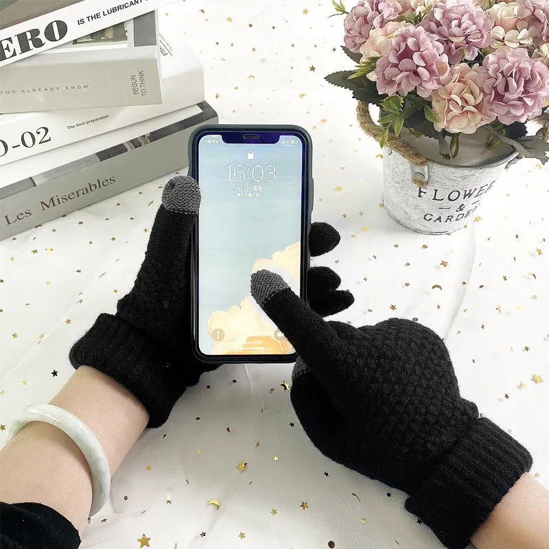 Touch screen gloves for women