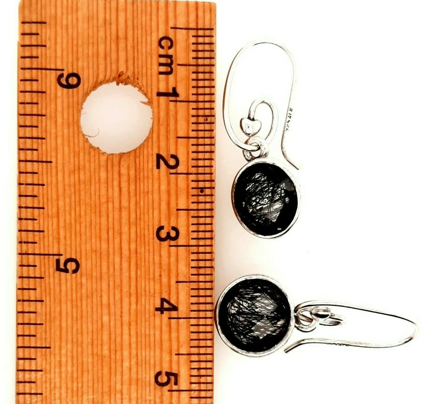 Tourmalinated Quartz & 925 Sterling Silver Drop Earrings Pandora Discontinued