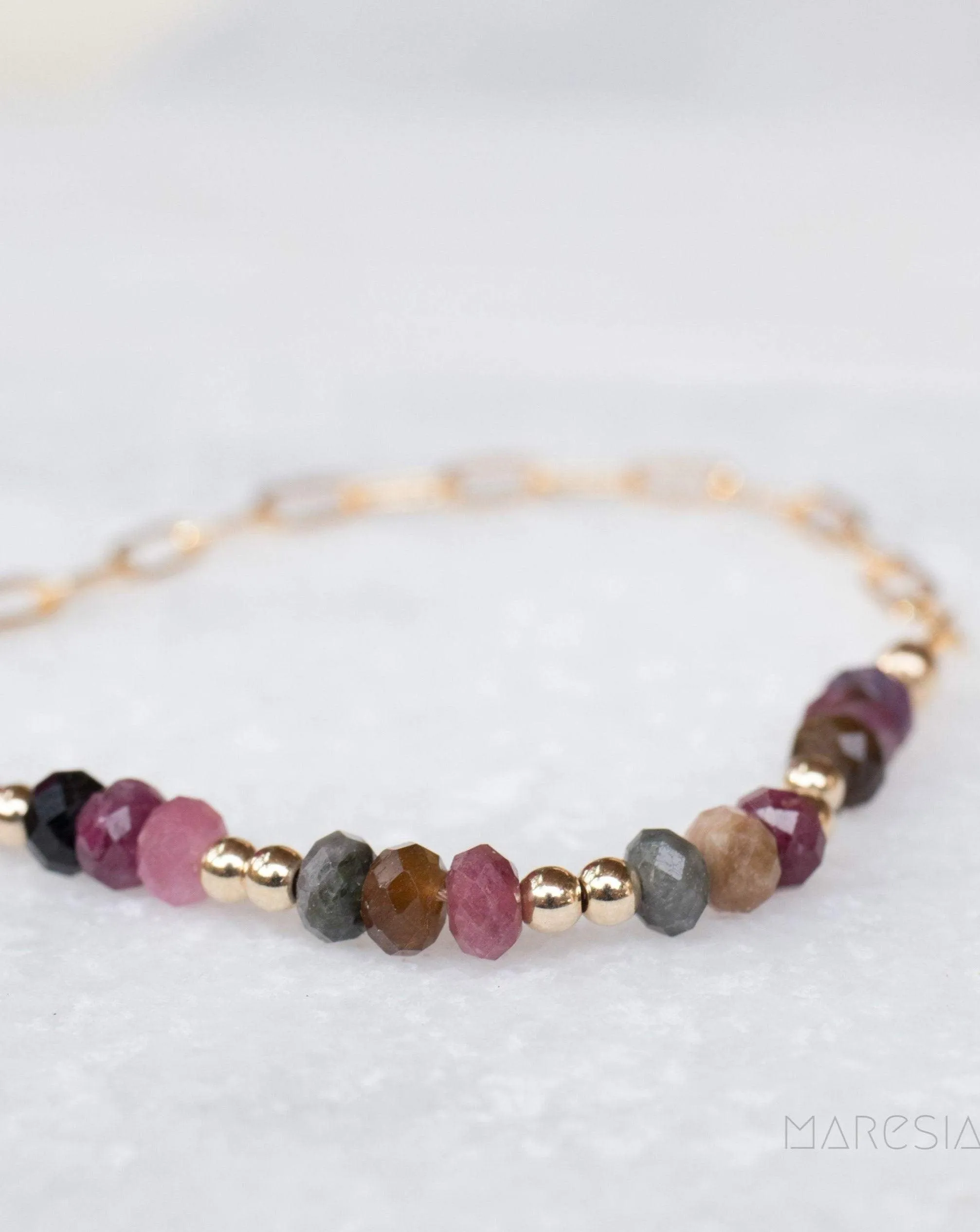 Tourmaline Bracelet ~ Gold Filled or Sterling Silver 925 ~ MB016