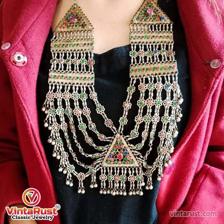 Tribal Stones Multilayers Bib Necklace