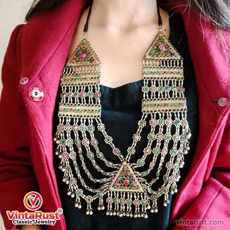 Tribal Stones Multilayers Bib Necklace