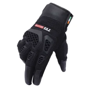 TVS Racing Adventure Riding Gloves for Men – PVC Protected, Touch Screen Compatible, & Visor Wiper Fingertips – Premium Bike Gloves for Riding Comfort (Black)