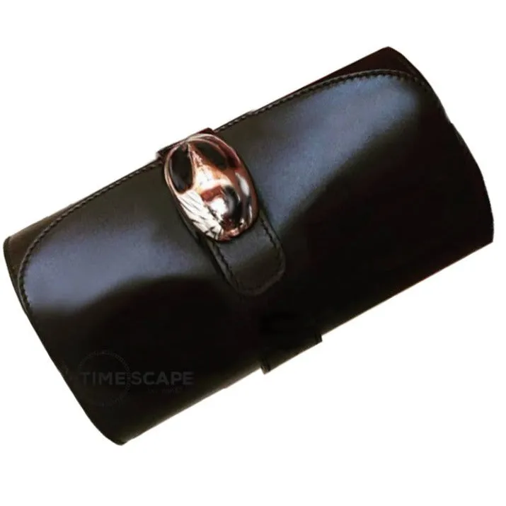 UNDERWOOD (LONDON) -  Small Leather Watch Roll | UN203/BLK