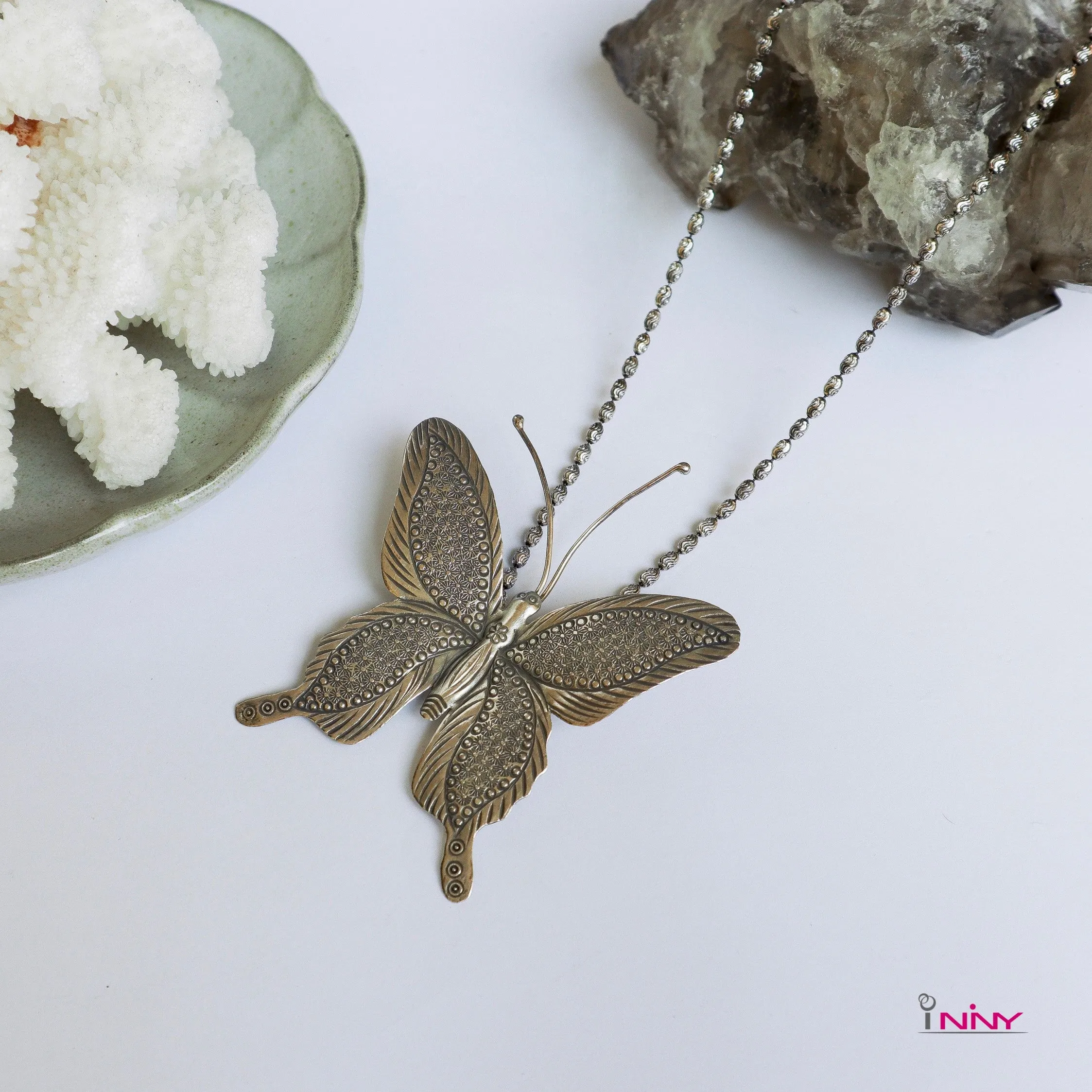 Unique Silver Butterfly Pendant