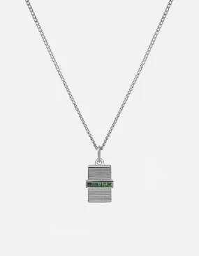 Vault Necklace, Sterling Silver/Emeralds