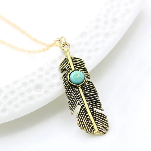 Vintage Necklaces Women Owl Feather Heart Butterfly Cat Pendant Necklace Antique Collares Fashion Jewelry Bijoux One Direction