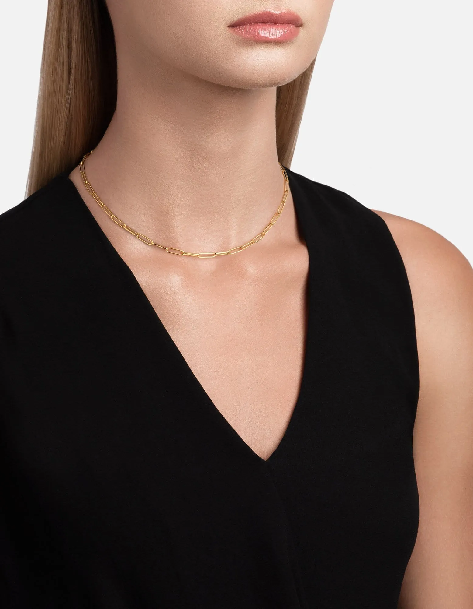 Volt Link Choker, Gold Vermeil