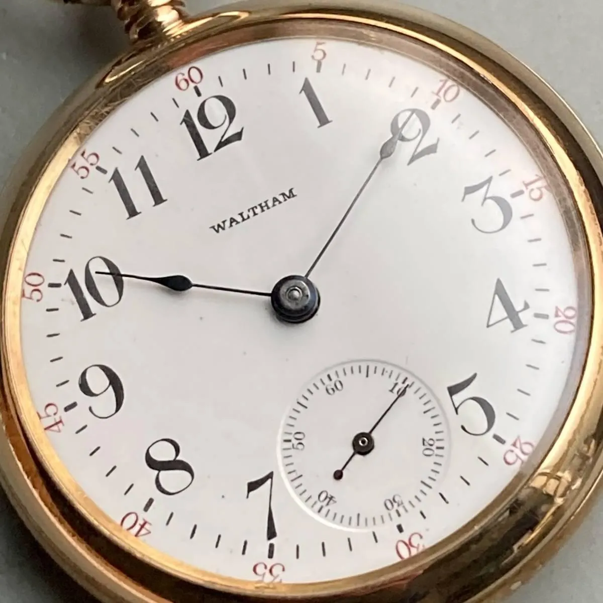 Waltham Pocket Watch Antique Manual 53 Mm Vintage Pocket Watch Open Face