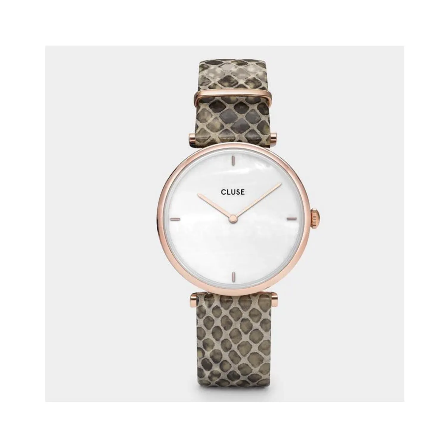 Watch Triomphe Rose Gold - White Pearl/Soft Almond Python