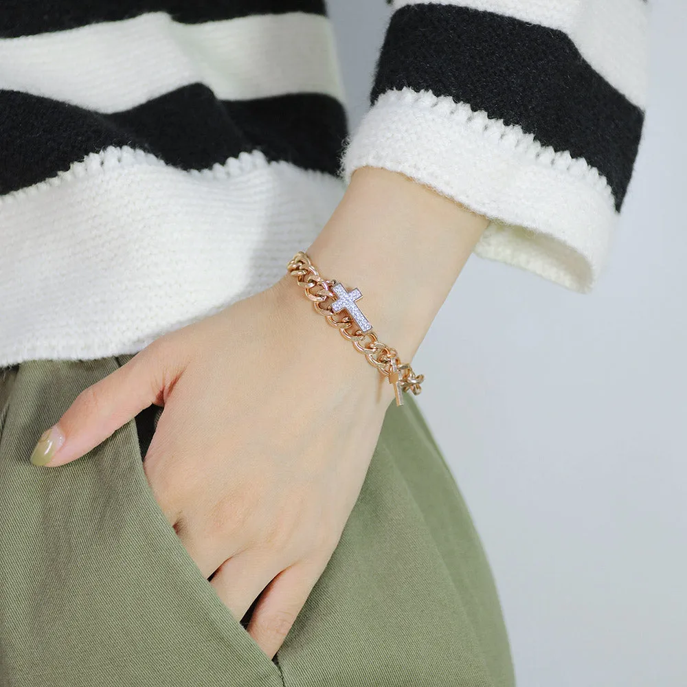 Women's Fashion Blinking Cross Bracelet