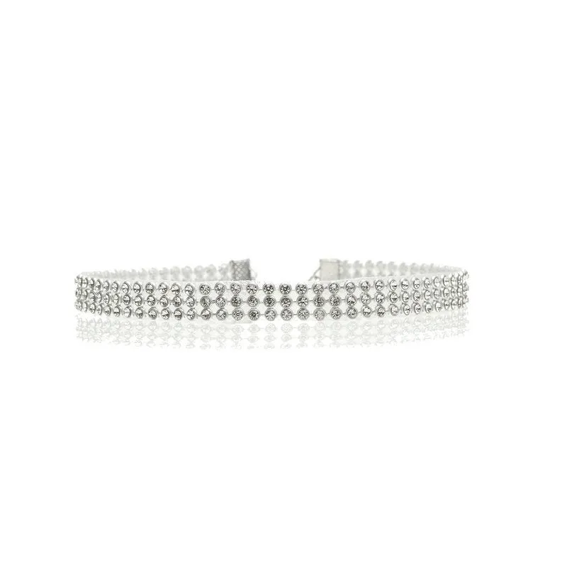 Women's Full Crystal Rhinestone Choker - Luxurious Wedding Jewelry