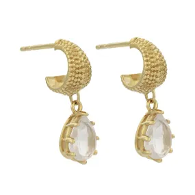 Zoe & Morgan Fleur Earrings - Gold Plated & Rose Quartz